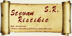 Stevan Ristikić vizit kartica
